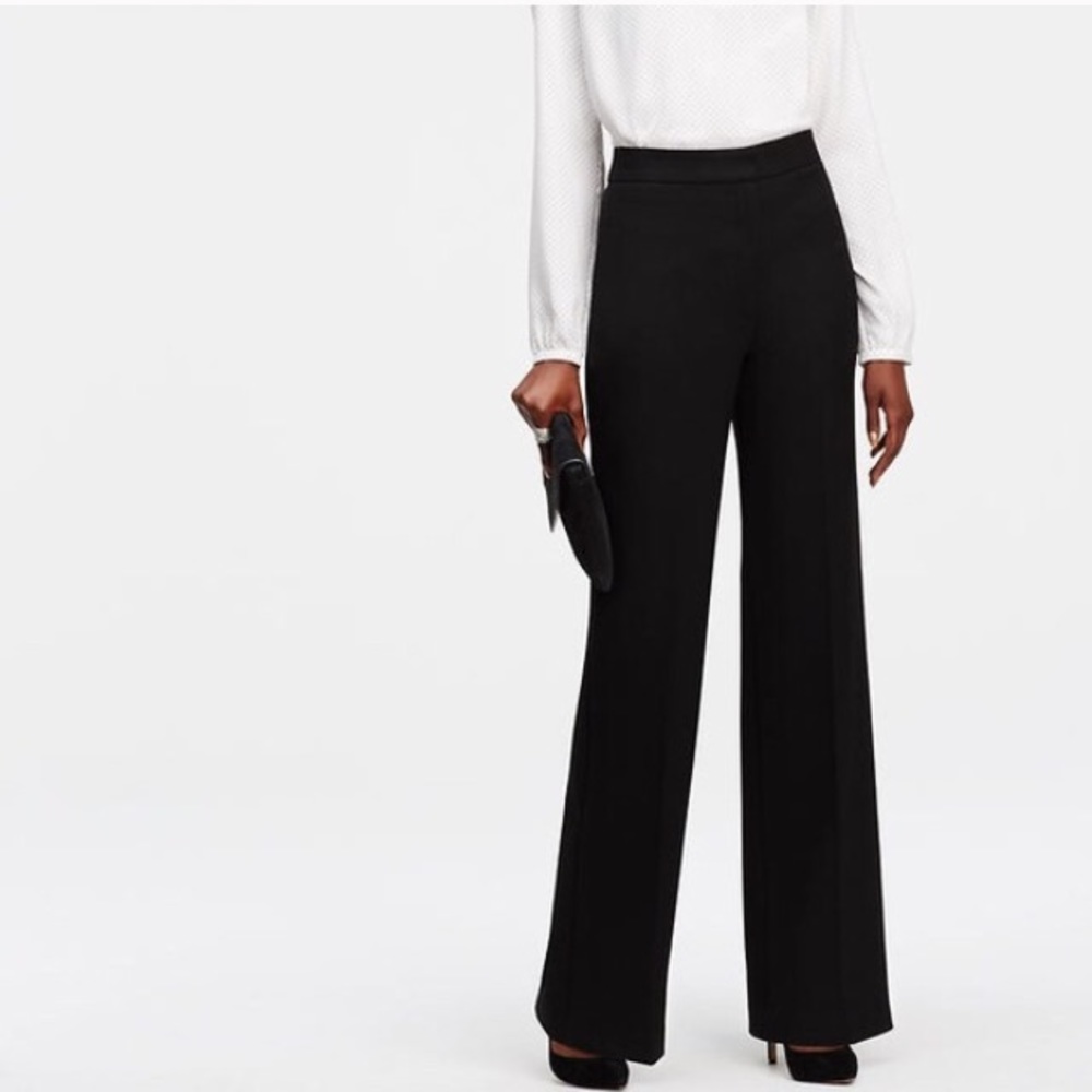 Ann Taylor Wide Leg Black Pants
